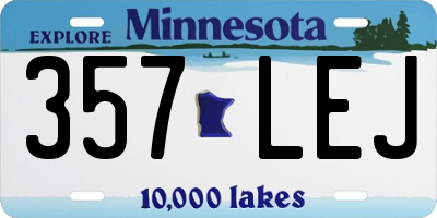 MN license plate 357LEJ