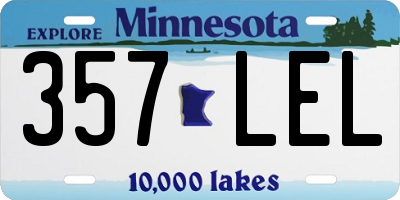 MN license plate 357LEL