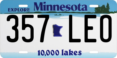 MN license plate 357LEO