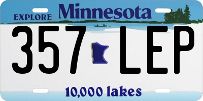 MN license plate 357LEP