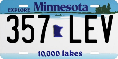 MN license plate 357LEV