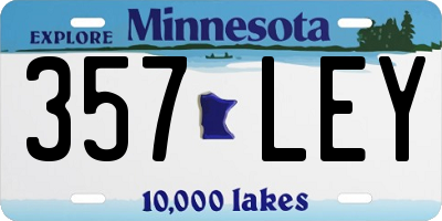 MN license plate 357LEY