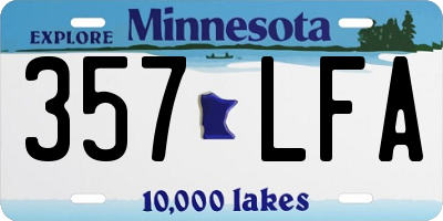 MN license plate 357LFA