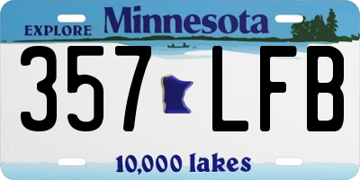 MN license plate 357LFB