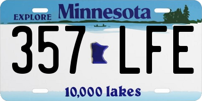 MN license plate 357LFE