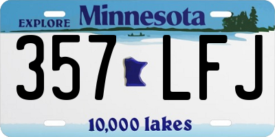 MN license plate 357LFJ