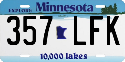 MN license plate 357LFK