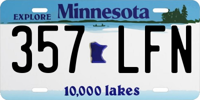 MN license plate 357LFN