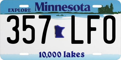 MN license plate 357LFO
