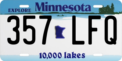MN license plate 357LFQ