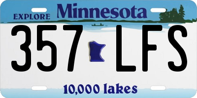 MN license plate 357LFS