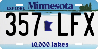 MN license plate 357LFX