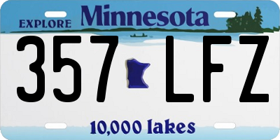 MN license plate 357LFZ