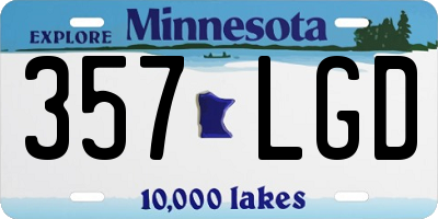 MN license plate 357LGD