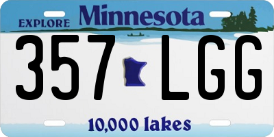 MN license plate 357LGG