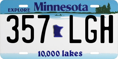 MN license plate 357LGH