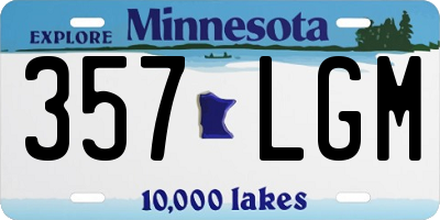 MN license plate 357LGM