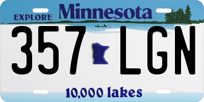 MN license plate 357LGN
