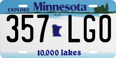 MN license plate 357LGO