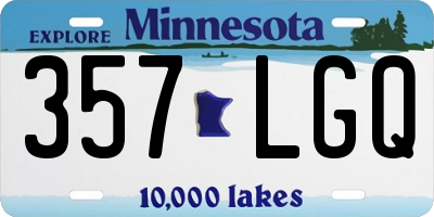 MN license plate 357LGQ