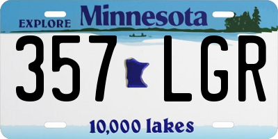 MN license plate 357LGR