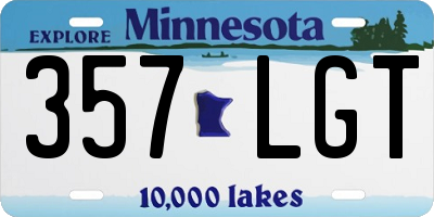 MN license plate 357LGT