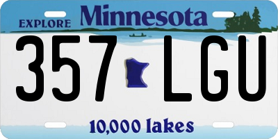 MN license plate 357LGU