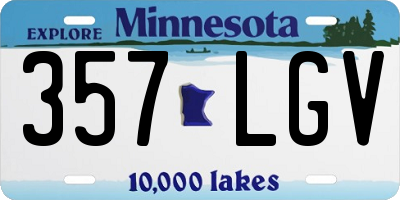 MN license plate 357LGV