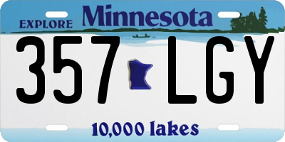 MN license plate 357LGY
