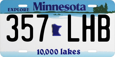 MN license plate 357LHB
