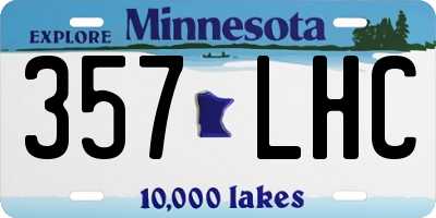 MN license plate 357LHC