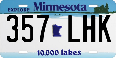 MN license plate 357LHK