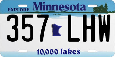 MN license plate 357LHW