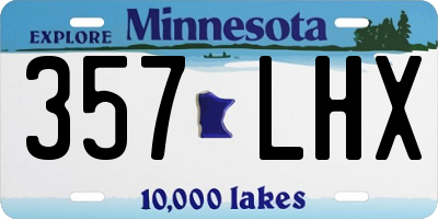 MN license plate 357LHX