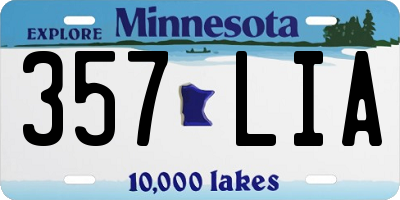 MN license plate 357LIA
