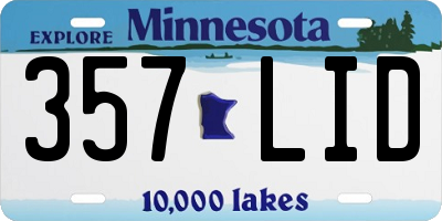 MN license plate 357LID