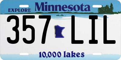 MN license plate 357LIL