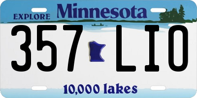 MN license plate 357LIO