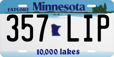 MN license plate 357LIP