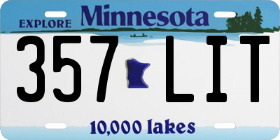 MN license plate 357LIT