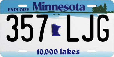 MN license plate 357LJG