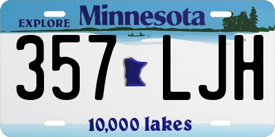 MN license plate 357LJH