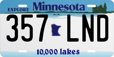 MN license plate 357LND