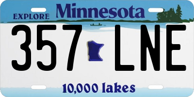 MN license plate 357LNE