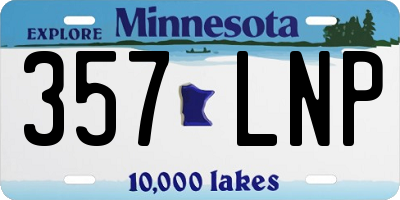 MN license plate 357LNP