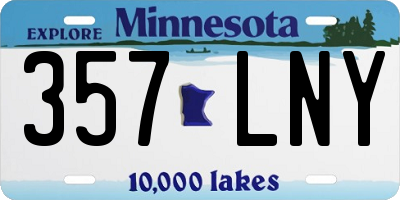 MN license plate 357LNY