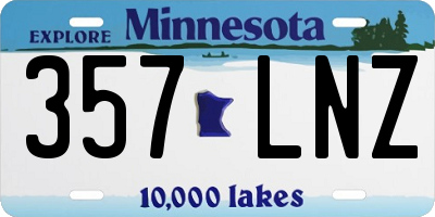 MN license plate 357LNZ