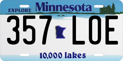 MN license plate 357LOE
