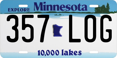 MN license plate 357LOG