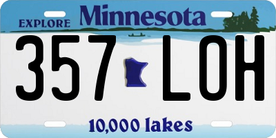 MN license plate 357LOH